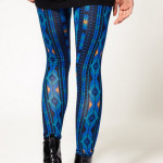 blue pattern leggings